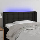 vidaXL Sengegavl LED svart 83x16x78/88 cm tyg 3123646