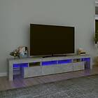 vidaXL TV-taso med LED-belysning betonggrå 230x36,5x40 cm 3152789