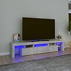 vidaXL TV-bænk med LED-belysning betonggrå 200x36,5x40 cm 3152813