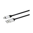 Essentials USB-kabel mikro-USB typ B till USB 1 m