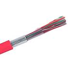 Nexans ELAQBY Larmkabel 50x2x0.6 mm, röd 1 m, kapad