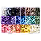 PONY beads pärllåda med 24 matta nyanser, sammanlagt 3240–3600 pärlor – Ø7 mm