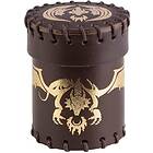 Golden Steampunk Brown & Leather Dice Cup