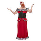 Smiffys Skäggiga Damen Maskeraddräkt Large