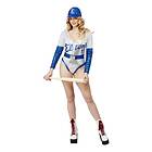 Smiffys Elton John Basebollspelare Deluxe Dam Maskeraddräkt X-Small