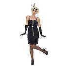 Smiffys Flapper Svart Maskeraddräkt Large