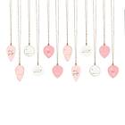 Juletiketter Julgranskulor Rosa/Guld 12-pack