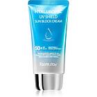 Farmstay Hyaluronic UV Shield Sun Block Cream Skyddande ansiktskräm med hyaluronsyra SPF 50+ 70g female