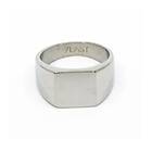 Silver 7East Square Signet Ring Accessoarer Herr L