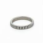 Silver 7East Thin Striped Ring Accessoarer Herr S