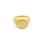 Ring 7East Round Signet Accessoarer Herr Guld L