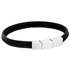 by BILLGREN Lex Leather Bracelet Black Accessoarer Herr Svart 21 cm