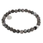 by BILLGREN Boris Beaded Bracelet Grey Accessoarer Herr Grå 19 cm