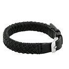 by BILLGREN Link Leather Bracelet Black Accessoarer Herr Svart ONESIZE