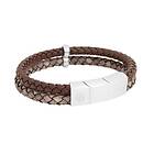 by BILLGREN Leith Leather Bracelet Brown Accessoarer Herr Brun 21 cm