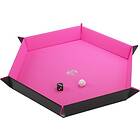 Gamegenic Magnetic Dice Tray Hexagonal: Black Pink