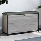 vidaXL Skobänk med flip-låda grå sonoma 102x32x56 cm 835130