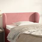 vidaXL Sänggavel med kanter rosa 93x23x78/88 cm sammet 3116905