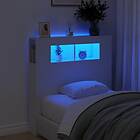 vidaXL Sänggavel LED vit 100x18,5x103,5 cm konstruerat trä 837330