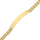 Ace of Spades IP-guldpläterad pansararmband med platta Miami Cuban 8 mm SSB-8411-8GP/19cm