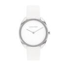 Calvin Klein Adorn silver white leather 25200274