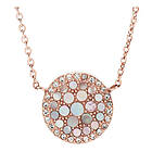 Fossil halsband Pearl Disc Rose-Gold-Tone Pendant JF01740791