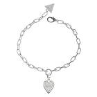 Guess Love me tender silverfärgad pave hjärtarmband JUBB03250JWRHS