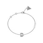 Guess Lovely silverfärgad pave hjärtarmband JUBB03036JWRHS