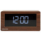Karlsson Boxed LED Dark Wood Veneer alarm Clock KA5899DW