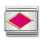 Nomination Classic Gold Fuchsia rhombus berlock 030285/52