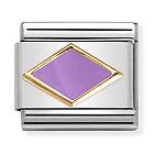 Nomination Classic Gold Lilac rhombus berlock 030285/50