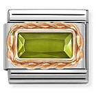 Nomination Classic Rose Gold Peridot Green Zirconia 430604/033