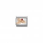 Nomination Rose gold Holly with red cubic zirconium 430305-22