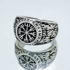 Northern Viking Jewelry Rune Vegvisir ring NVJSO021-225