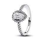Pandora Timeless Sparkling Pear Halo Sterling silver ring 192835C01-56