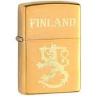 Zippo 204SLF Finlands Leijon Finland borstad mässing