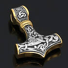 Varia Design Tors hammare halsband silver-guld