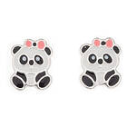 Silver Bar Baby panda örhängen 10 mm 8456