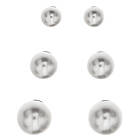 Silver Bar pärl örhängen 3-pack 3+4+5 mm 8325