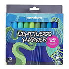 Set Limitless Markers Seven Seas 10 – akrylpennor i havets nyanser av blått & grönt