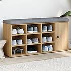 vidaXL Skobänk sonoma-ek 102x32x50 cm konstruerat trä 835091