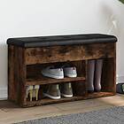 vidaXL Skobänk rökfärgad ek 82x32x45,5 cm konstruerat trä 835030