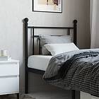 vidaXL Huvudgavel metall svart 75 cm 374365