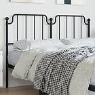 vidaXL Huvudgavel metall svart 135 cm 373919