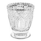 PartyDeco Ljuslyktor i Glas Silver 4-pack