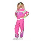 80-tals Joggingdress Rosa Maskeraddräkt Large