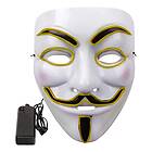 EL Wire V For Vendetta LED Mask Gul