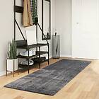 vidaXL Mjuk matta med kort lugg tvättbar antracit 80x250 cm 374997