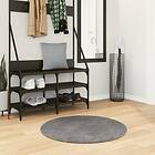 vidaXL Mjuk matta med kort lugg tvättbar antracit Ø 80 cm 375008