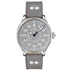 Laco 862159 Aachen Grau 42 Grey Dial Grey Leather Strap Watch